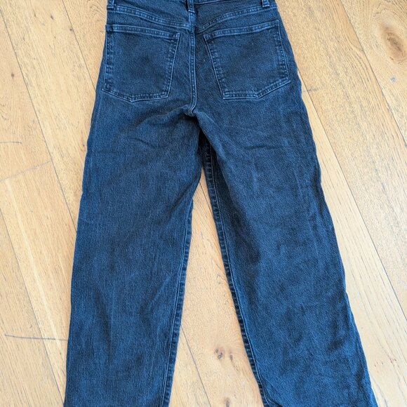 Madewell The Petite Perfect Vintage Wide-Leg Jean in Belmere Wash Black Size 26P - Picture 5 of 8